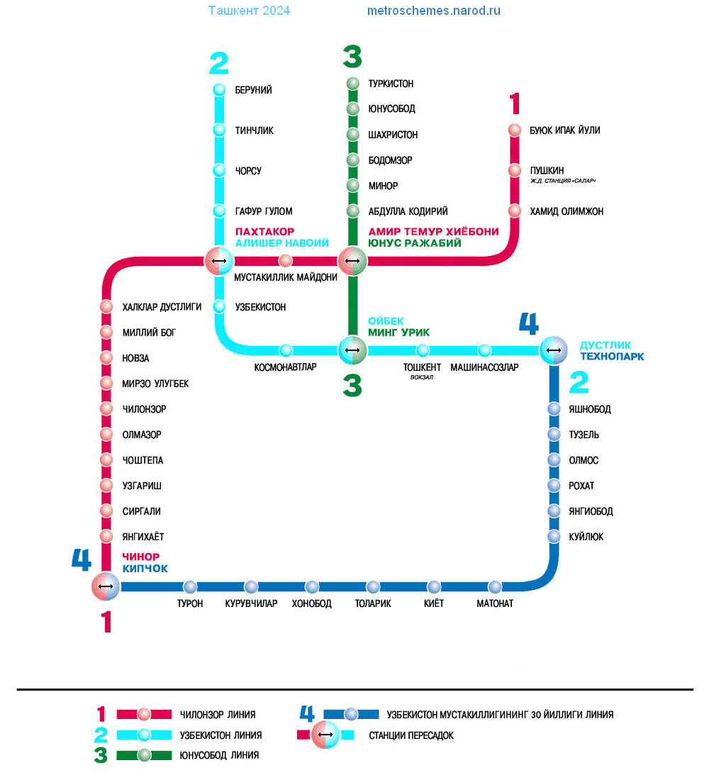 ташкент метро карта